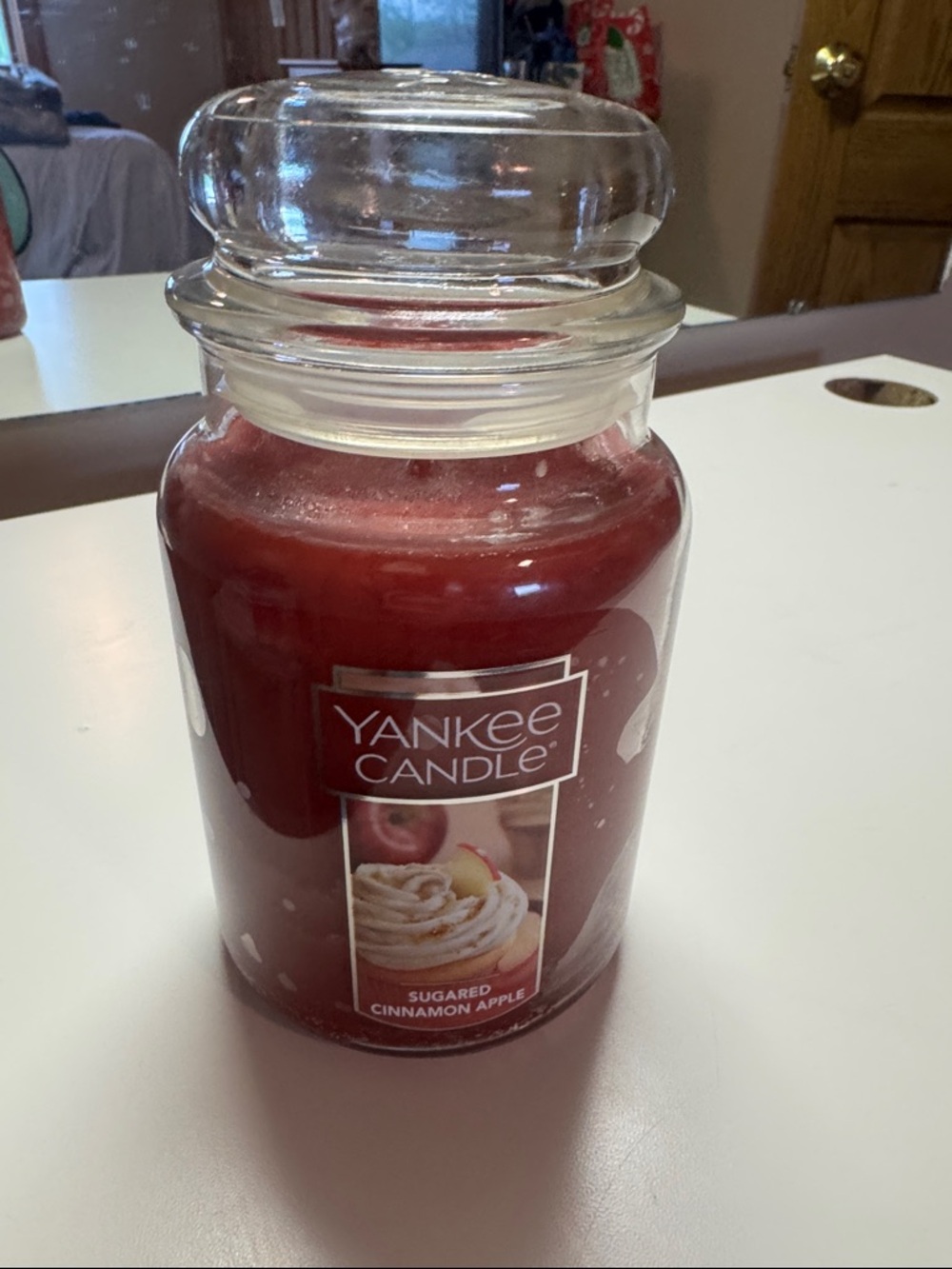 Yankee Candle Sugared Cinnamon Apple Red Jar Candle NEW